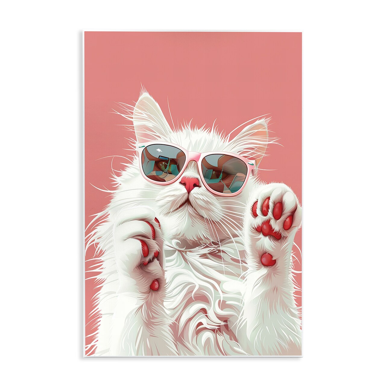 Stupell Industries Glam Cat with Sunglasses Wall Plaque Design by LSR Design Studio